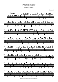 Drum score: Herbert Léonard - Pour le plaisir