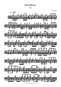 Drum score: Plini - Moonflower