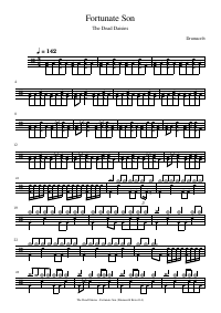 Drum score: The Dead Daisies - Fortunate Son