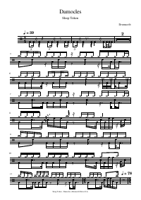 Drum score: Sleep Token - Damocles