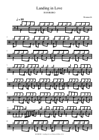 Drum score: HANRORO - Landing in Love