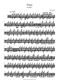 Drum score: Divididos - Tengo