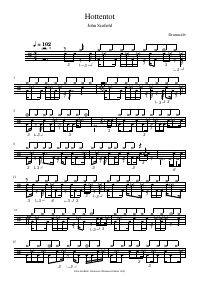 Drum score: John Scofield - Hottentot