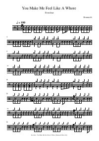 Drum score: Everclear - You Make Me Feel Like A Whore