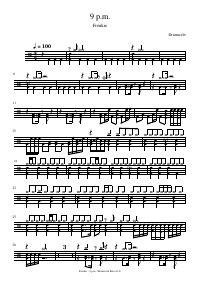 Drum score: Frėnkie - 9 p.m.