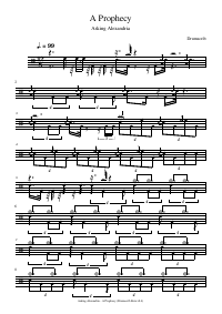 Drum score: Asking Alexandria - A Prophecy