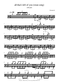 Drum score: edith pike - all that's left of you (swan song)