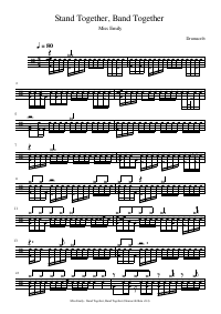 Drum score: Miss Emily - Stand Together, Band Together
