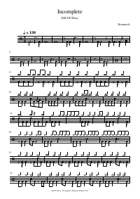 Drum score: Fall Of Envy - Incomplete