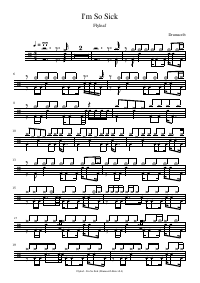 Drum score: Flyleaf - I'm So Sick