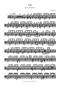 Drum score: Poets of the Fall - Lift