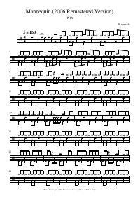 Drum score: Wire - Mannequin (2006 Remastered Version)