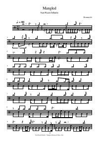 Drum score: NateWantsToBattle - Mangled