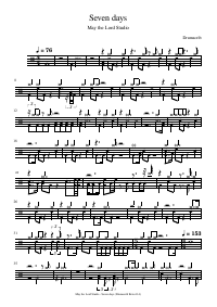 Drum score: May the Lord Studio - Seven days
