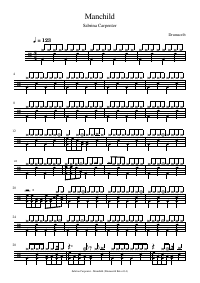 Drum score: Sabrina Carpenter - Manchild