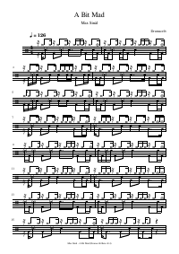 Drum score: Max Sinàl - A Bit Mad
