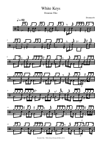Drum score: Dominic Fike - White Keys
