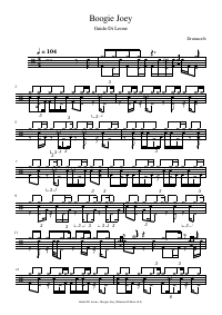 Drum score: Guido Di Leone - Boogie Joey