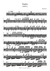 Drum score: ENROCA - Vuelvo