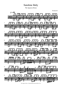 Drum score: The Japanese House - Sunshine Baby