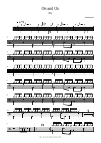 Drum score: Djo - On and On