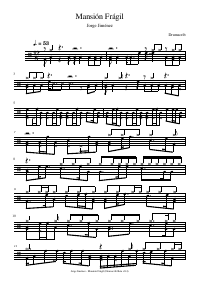 Drum score: Jorge Jiménez - Mansión Frágil