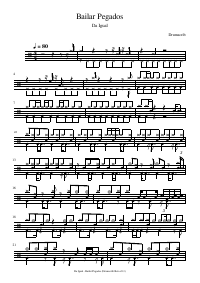 Drum score: Da Igual - Bailar Pegados