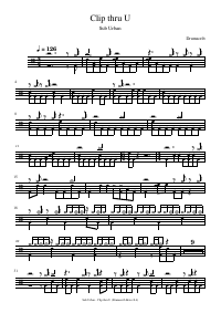 Partitura de batería: Sub Urban - Clip thru U