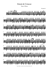 Drum score: James G Barry - Emoji de Coracao
