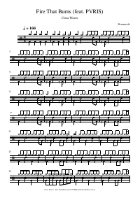 Drum score: Circa Waves - Fire That Burns (feat. PVRIS)