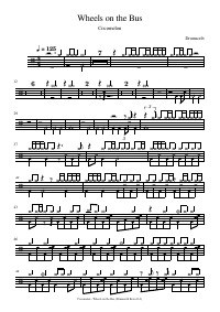 Drum score: Cocomelon - Wheels on the Bus
