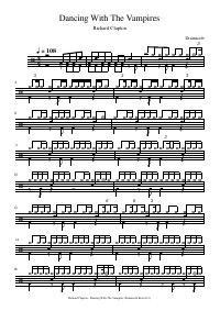 Drum score: Richard Clapton - Dancing With The Vampires