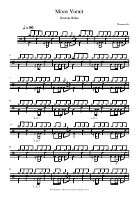 Partitura de batería: Koonda Holaa - Moon Vomit