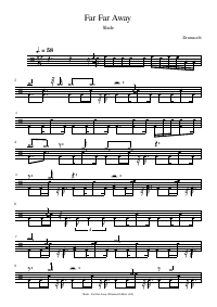 Drum score: Slade - Far Far Away