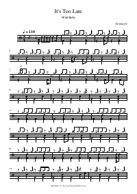 Drum score: Wild Belle - It's Too Late