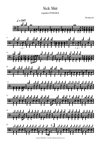 Drum score: together PANGEA - Sick Shit