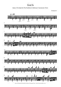 Drum score: James Cleveland & The Southern California Community Choir - God Is