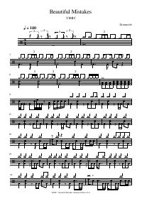 Drum score: VIMIC - Beautiful Mistakes
