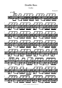 Drum score: Gorillaz - Double Bass