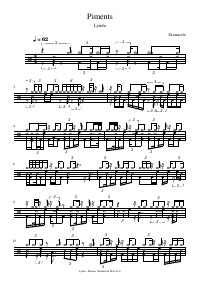 Drum score: Lynda - Piments