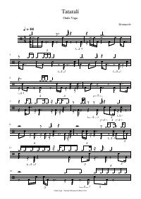 Drum score: Onda Vaga - Tataralí