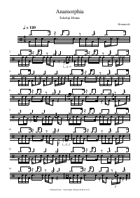 Drum score: Takefuji Drums - Anamorphia