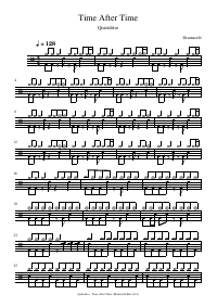 Drum score: Quietdrive - Time After Time