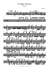 Drum score: Therion - To Mega Therion