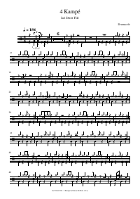 Drum score: Joé Dwèt Filé - 4 Kampé