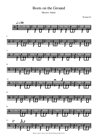 Drum score: Massive Attack - Boots on the Ground