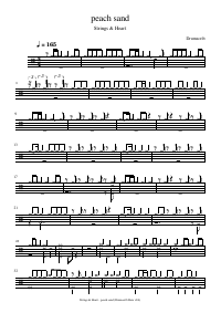 Drum score: Strings & Heart - peach sand
