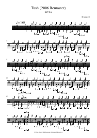 Drum score: ZZ Top - Tush (2006 Remaster)
