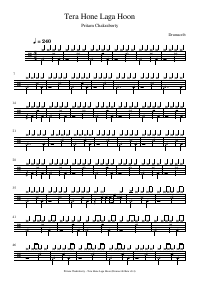 Drum score: Pritam Chakraborty - Tera Hone Laga Hoon