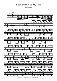 Drum score: Jalen Ngonda - If You Don't Want My Love